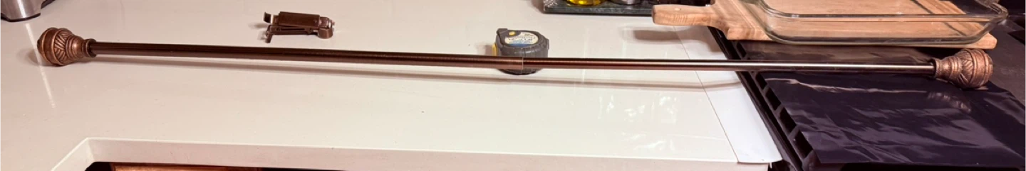 Beautiful Copper metal Curtain Rod with Finials - photo 3