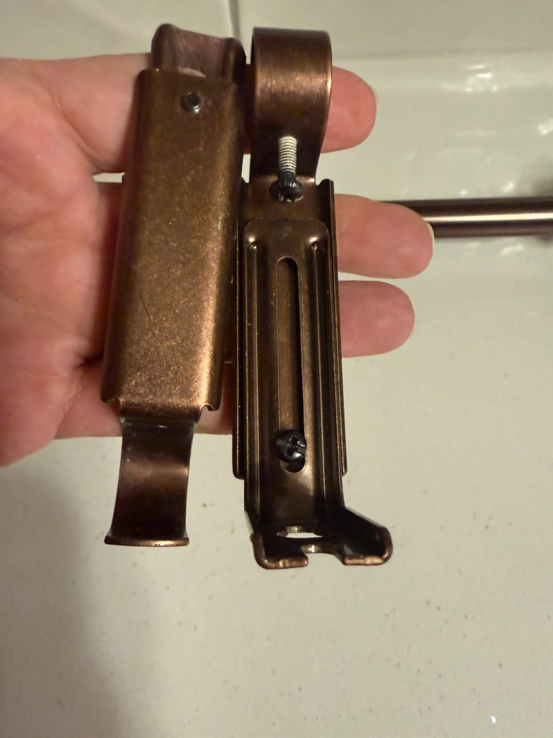 Beautiful Copper metal Curtain Rod with Finials - photo 4