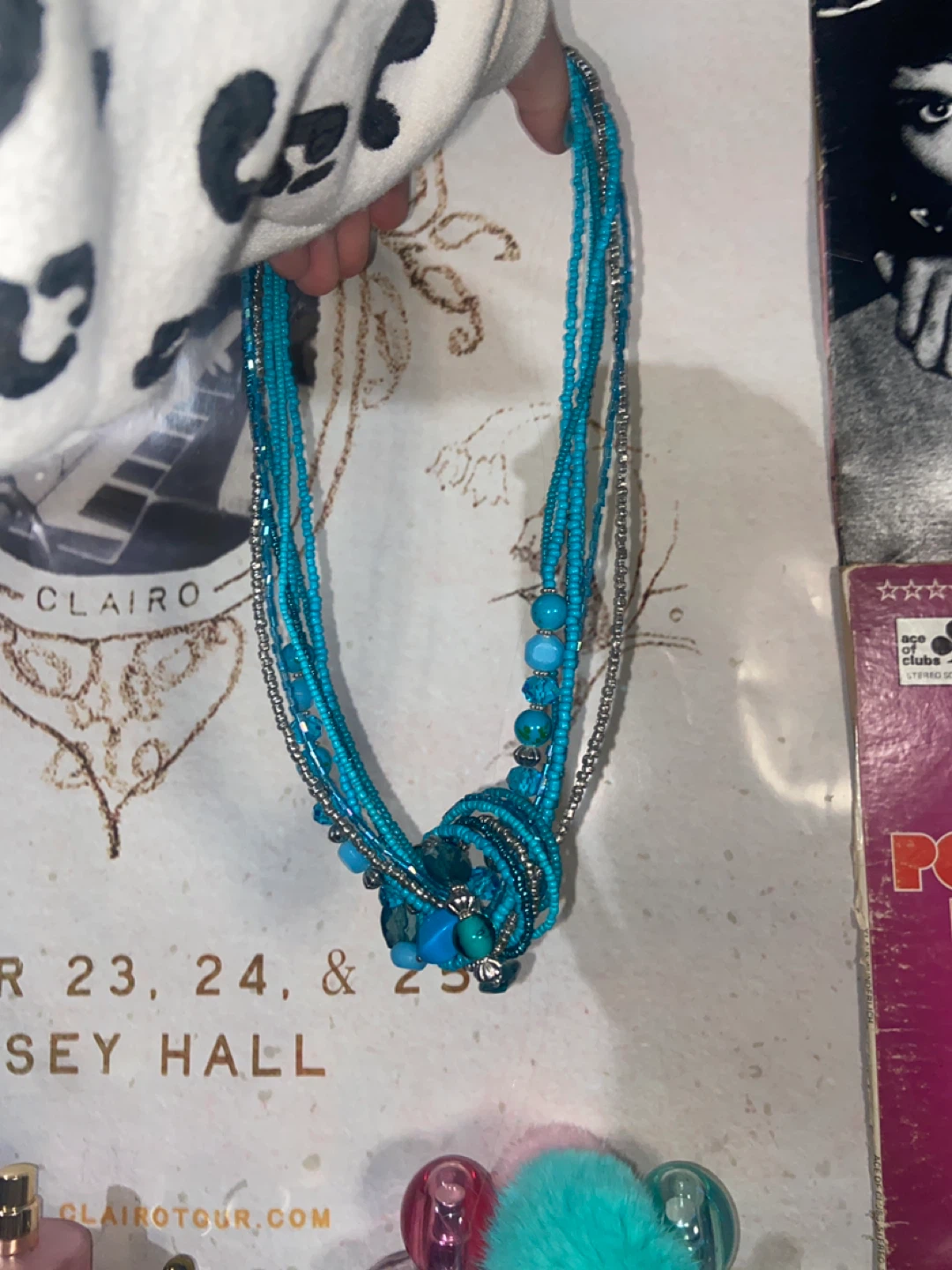 Blue Beaded Multi-Strand Necklace - photo 2