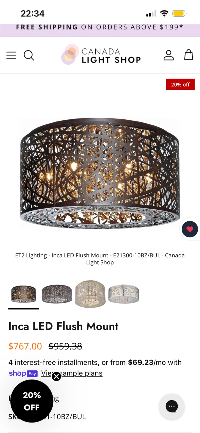 ET2 Lighting Inca LED Flush Mount - photo 3