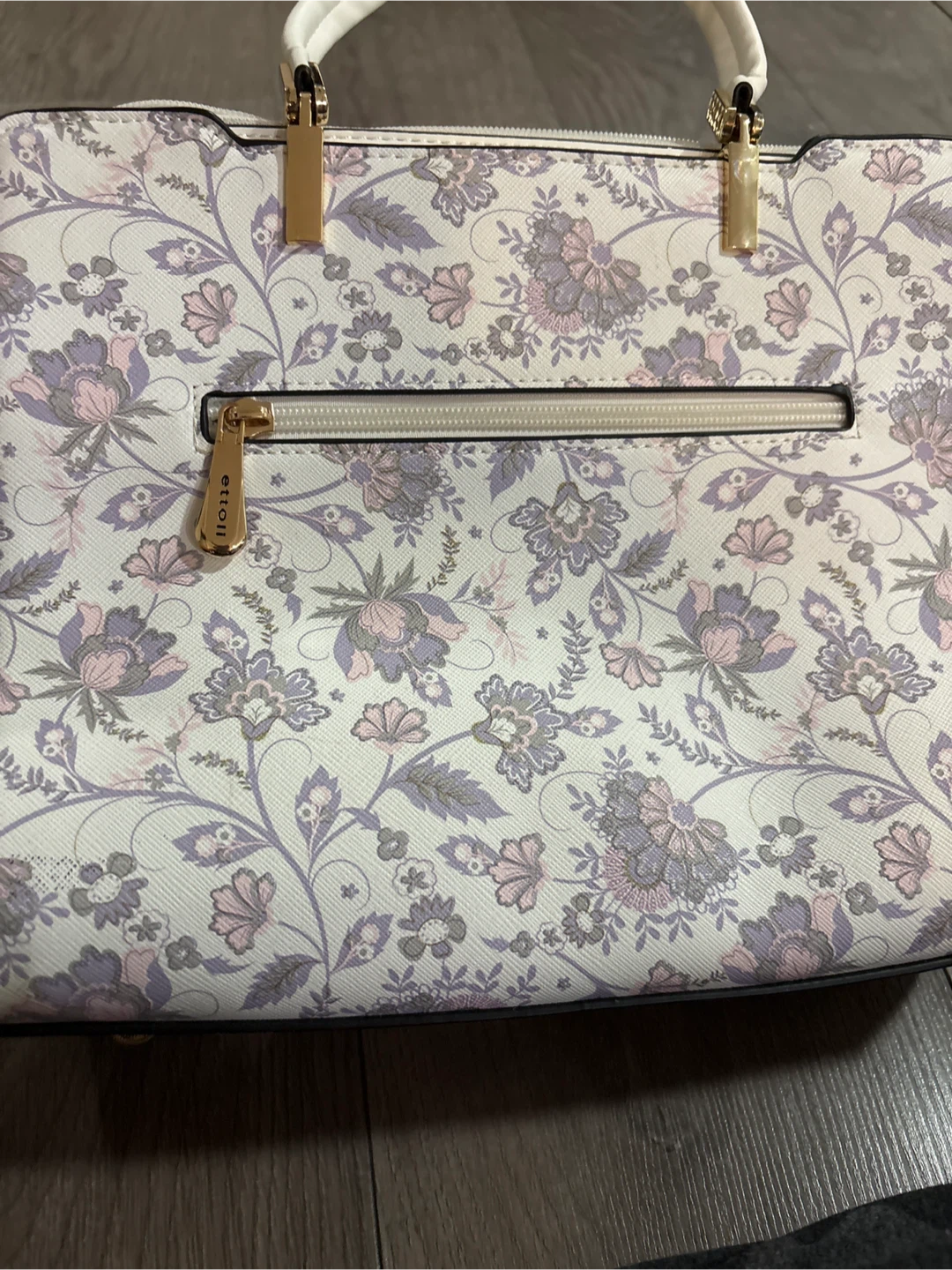 White Floral Satchel Handbag - photo 3