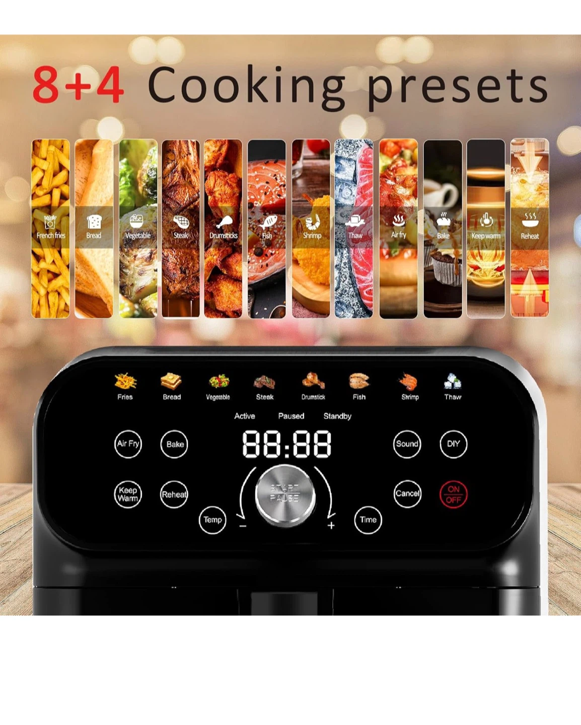 WHALL 6.2 Quart Air Fryer Oven WA12 - photo 2