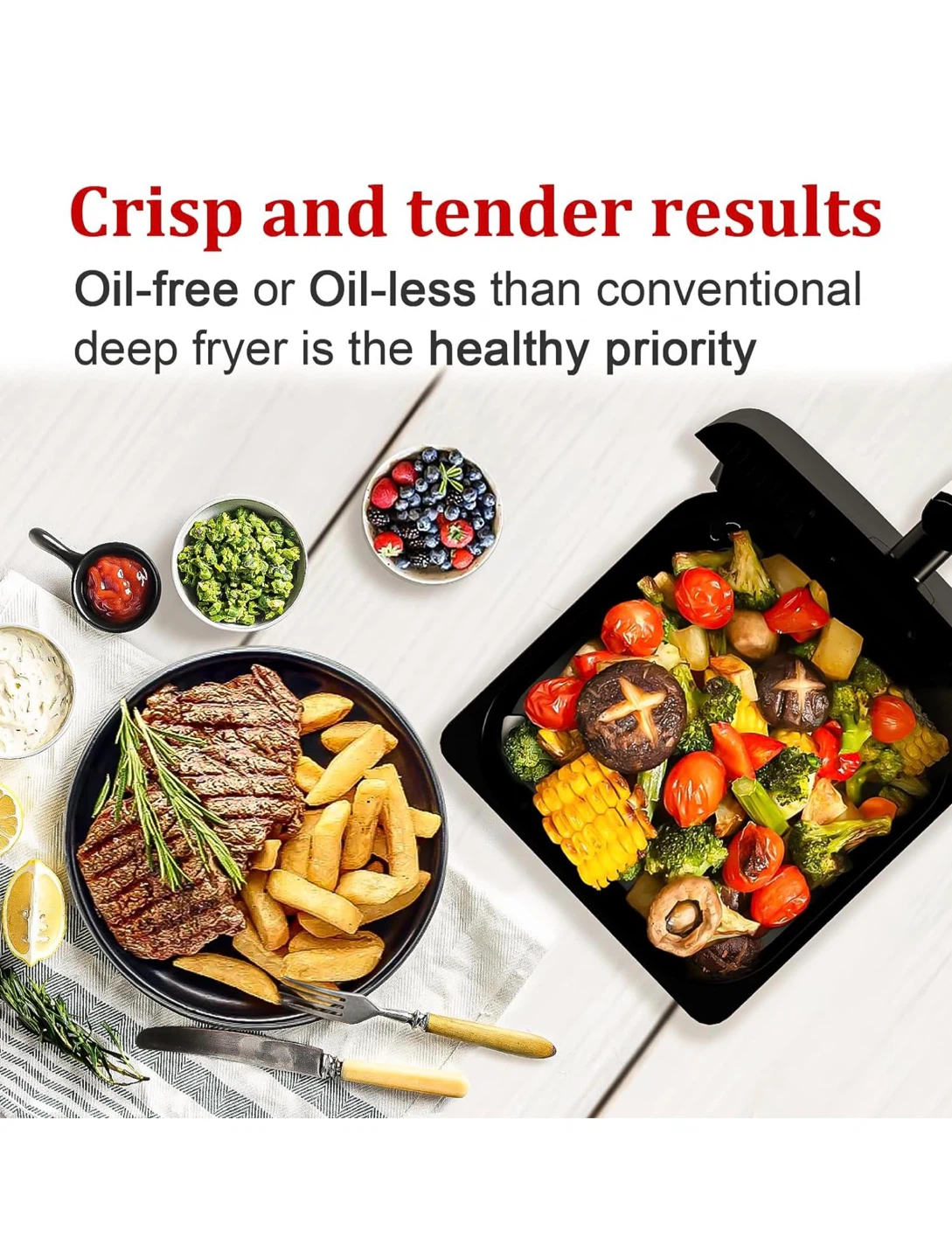 WHALL 6.2 Quart Air Fryer Oven WA12 - photo 5