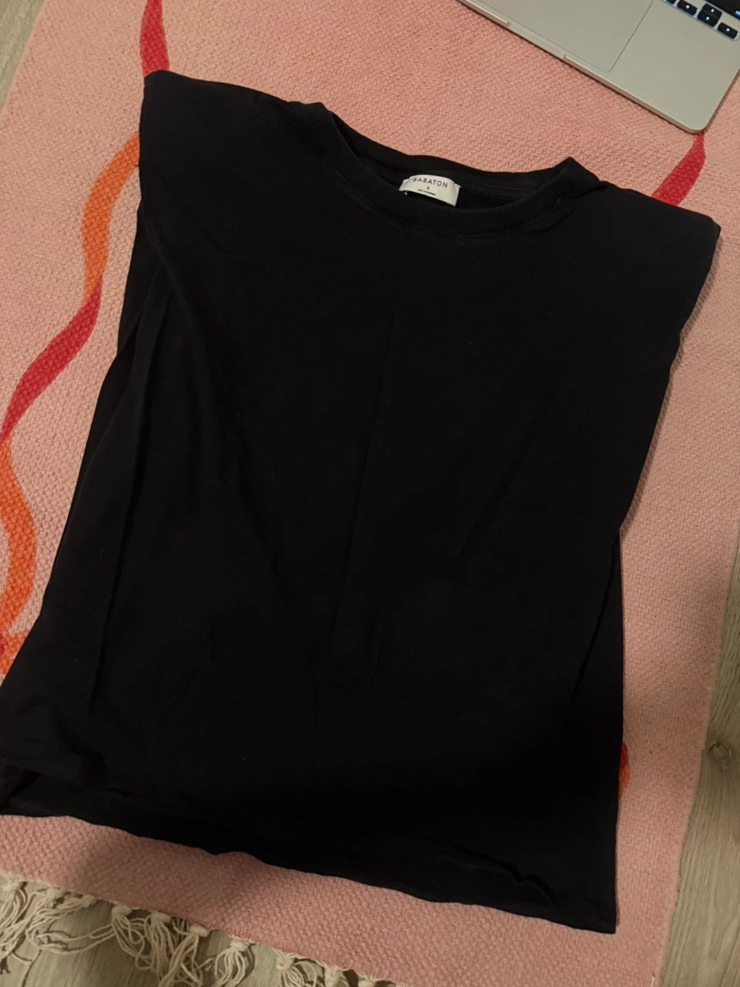 Babaton Black Shoulder Pad Tank Top - Size S - photo 2