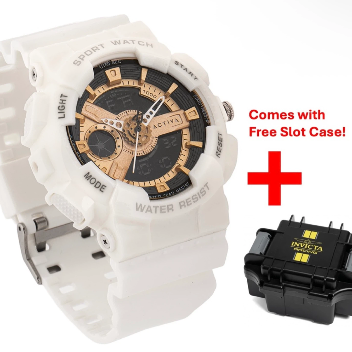 Activa Pixel X Invicta Digital Men's Watch - 50mm. White