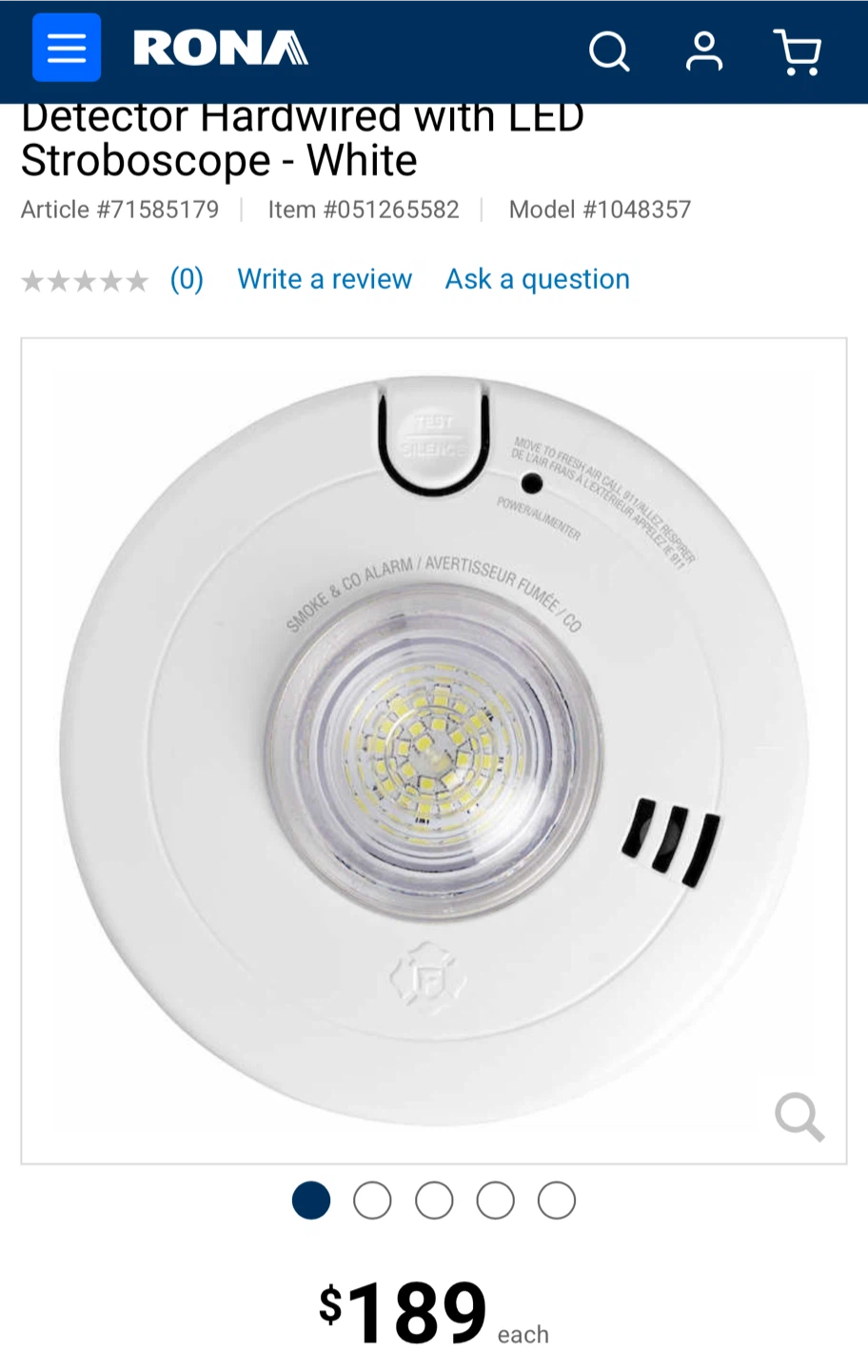 New BRK SMC0110 Smoke Carbon Monoxide Alarm with LED Strobe - photo 4