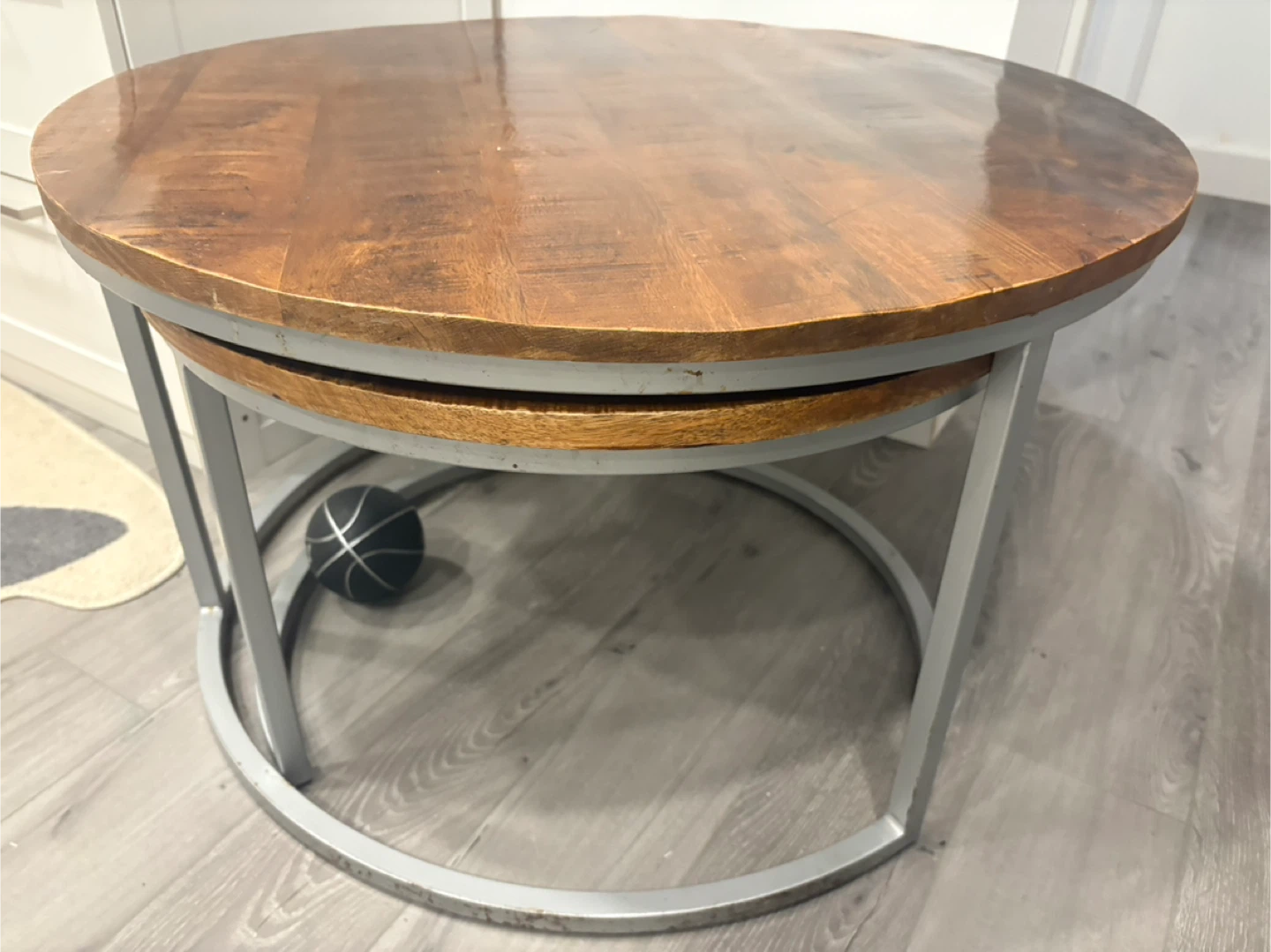 Set of 2 Nesting Round Coffee Tables - photo 5