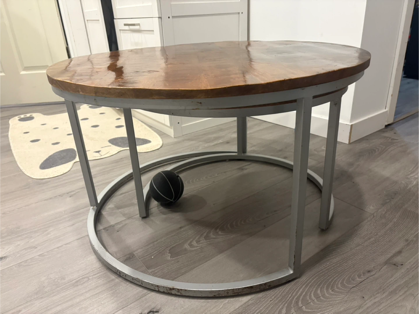 Set of 2 Nesting Round Coffee Tables - photo 4