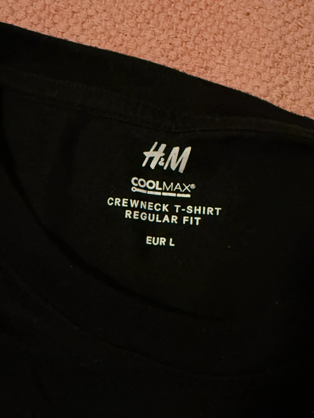 H&M Coolmax Crewneck T-Shirt Regular Fit - Black - EUR L