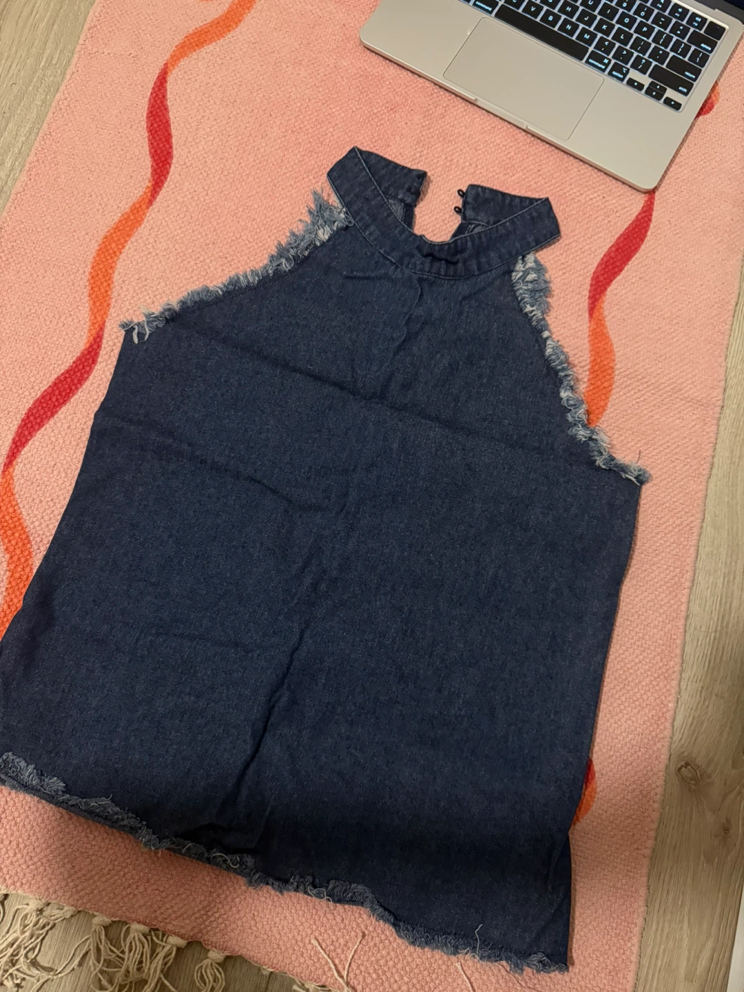 Denim Halter Top