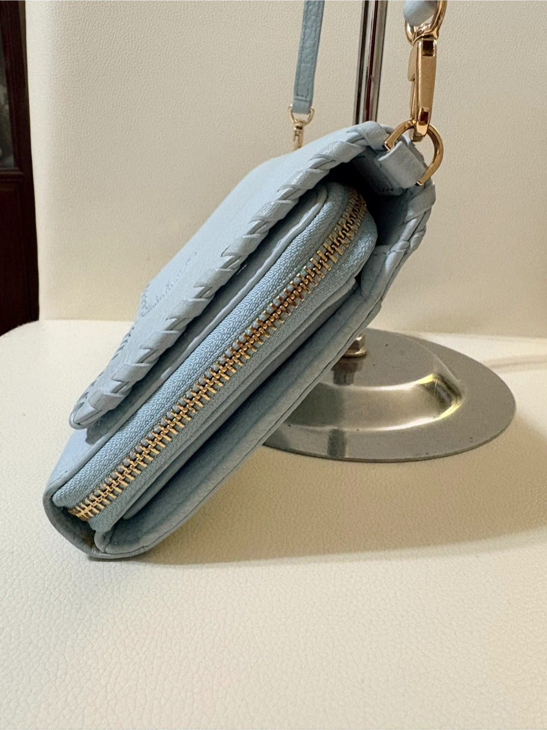Tory Burch Light Blue Leather Wallet/Crossbody Bag - photo 3