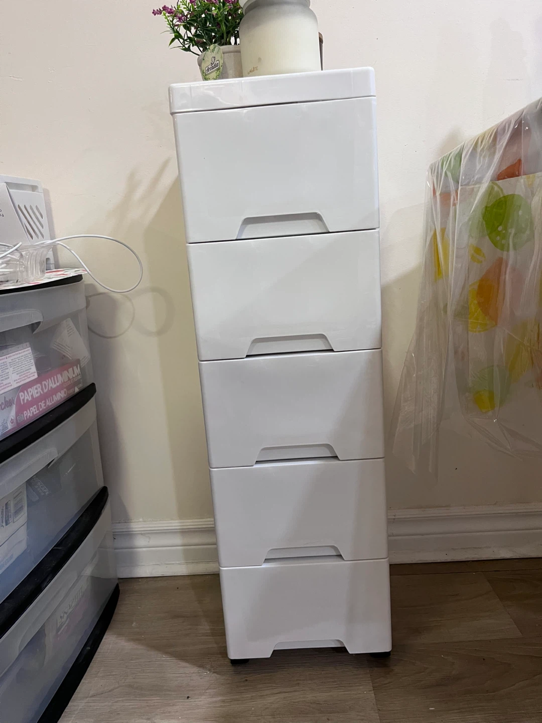 White 4-Drawer Storage Unit