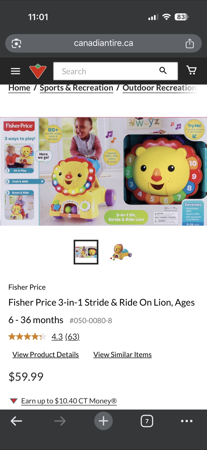 Fisher-Price 3-in-1 Stride & Ride Lion Toy - photo 3