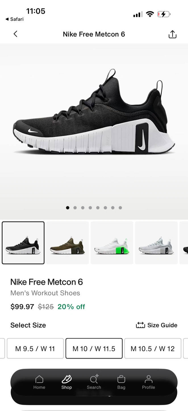 Nike Free Metcon 6 Men's Workout Shoes