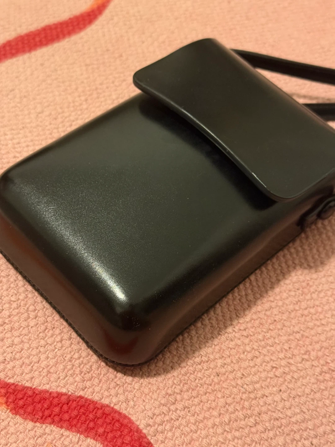 Black Leather Crossbody Phone Bag - photo 3