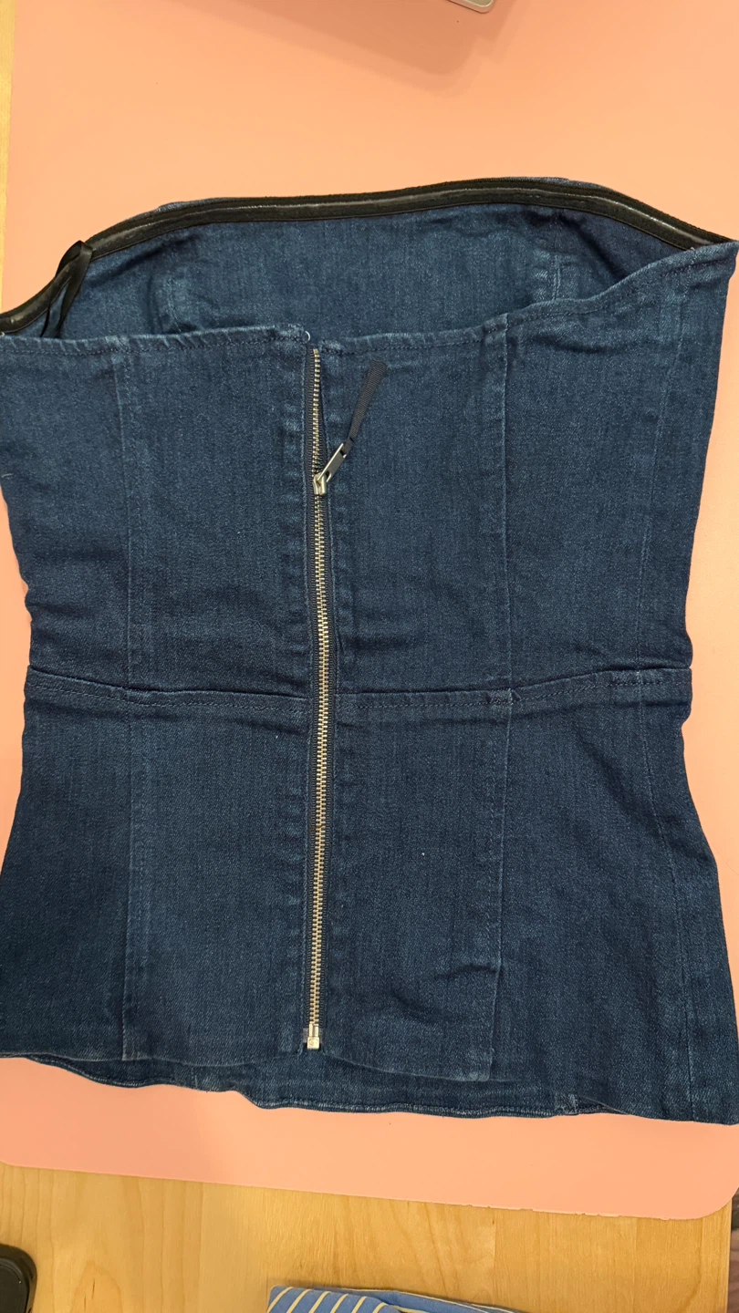 Denim Forum Strapless Corset Top XS - photo 2