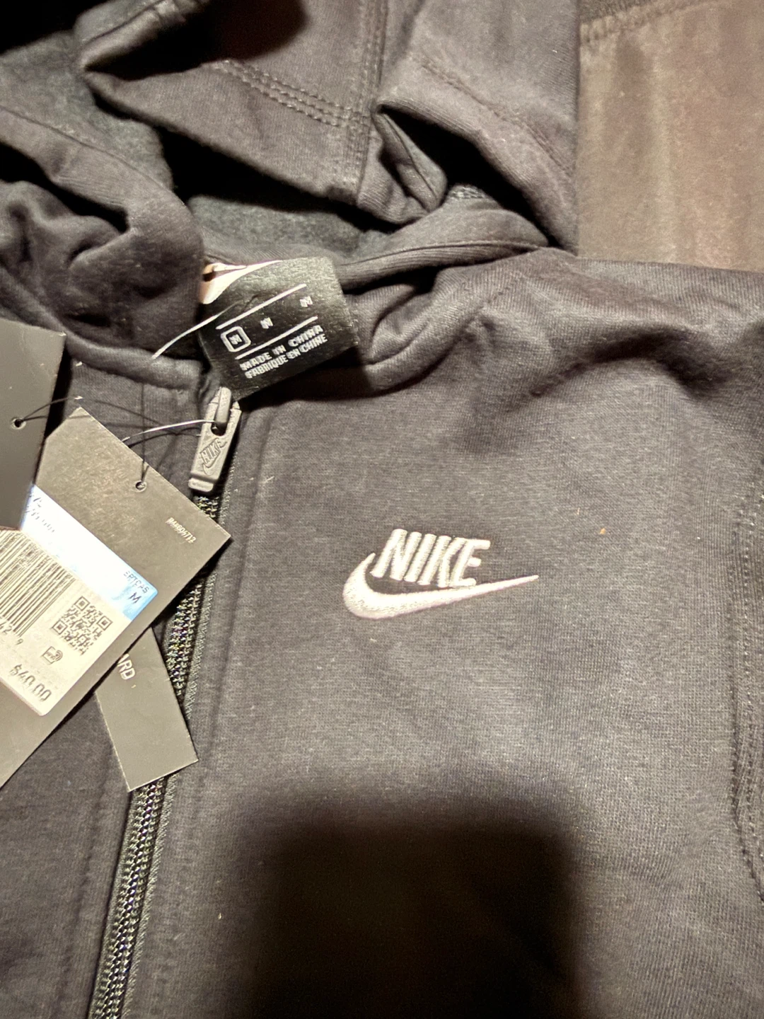 Kids Nike Full Zip Hoodie Jacket M Black - photo 2