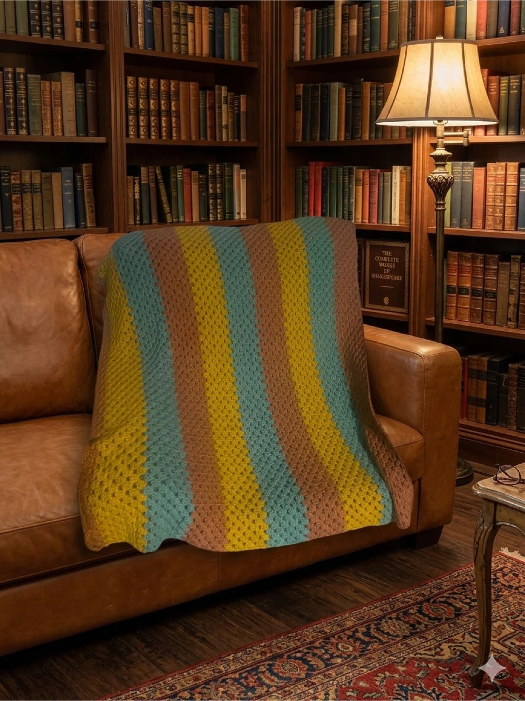 Striped Crochet Throw Blanket - photo 4