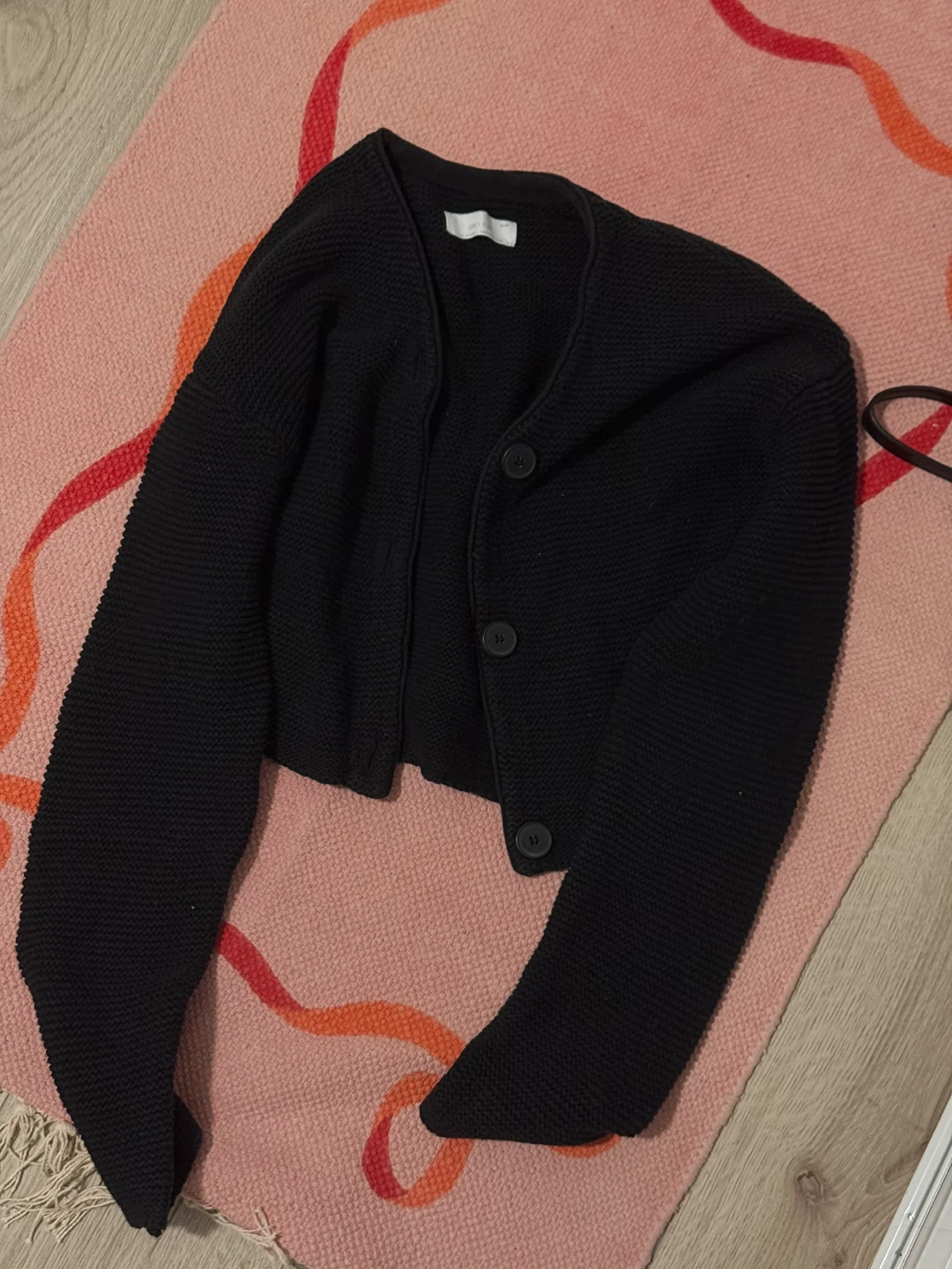 OAK + FORT Black Knit Cardigan