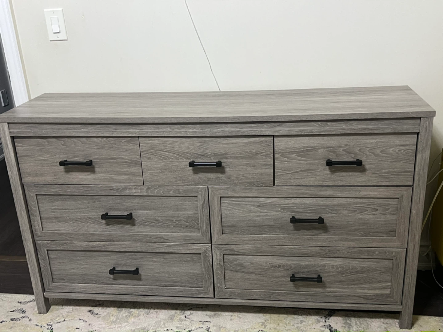 Grey 7-Drawer Dresser