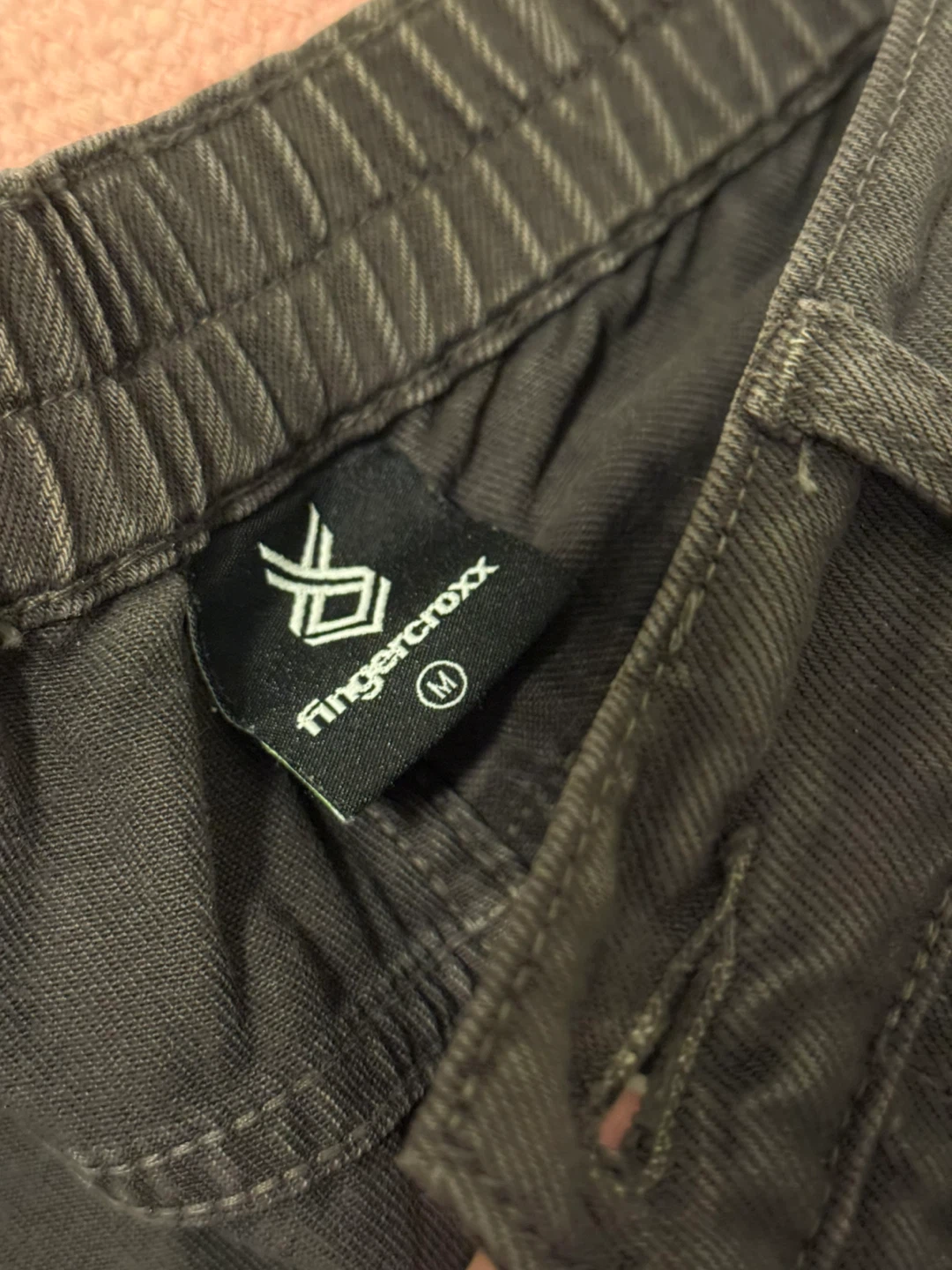 Fingercroxx Grey Cargo Pants Size M - photo 2
