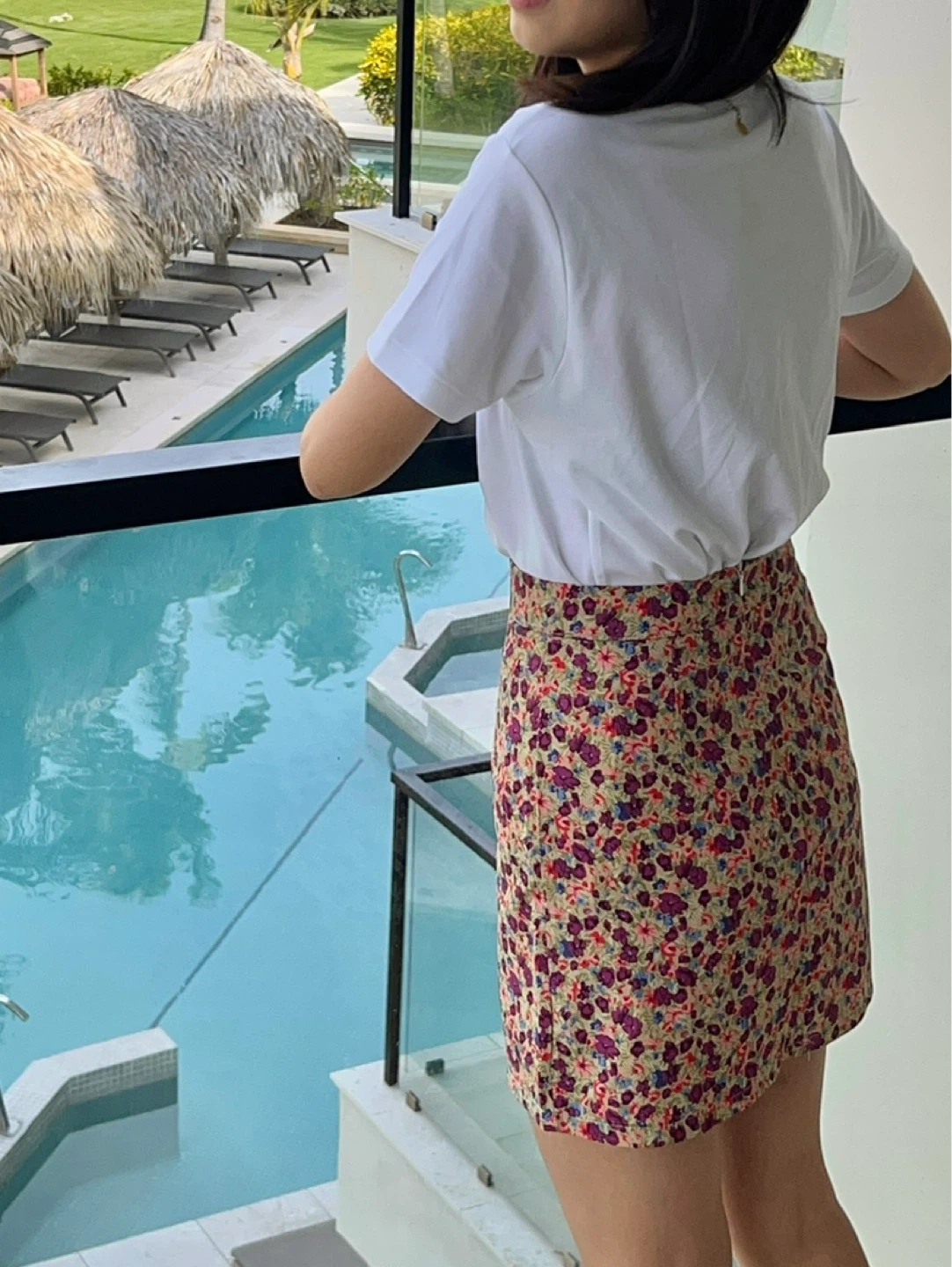Floral Print Mini Skirt