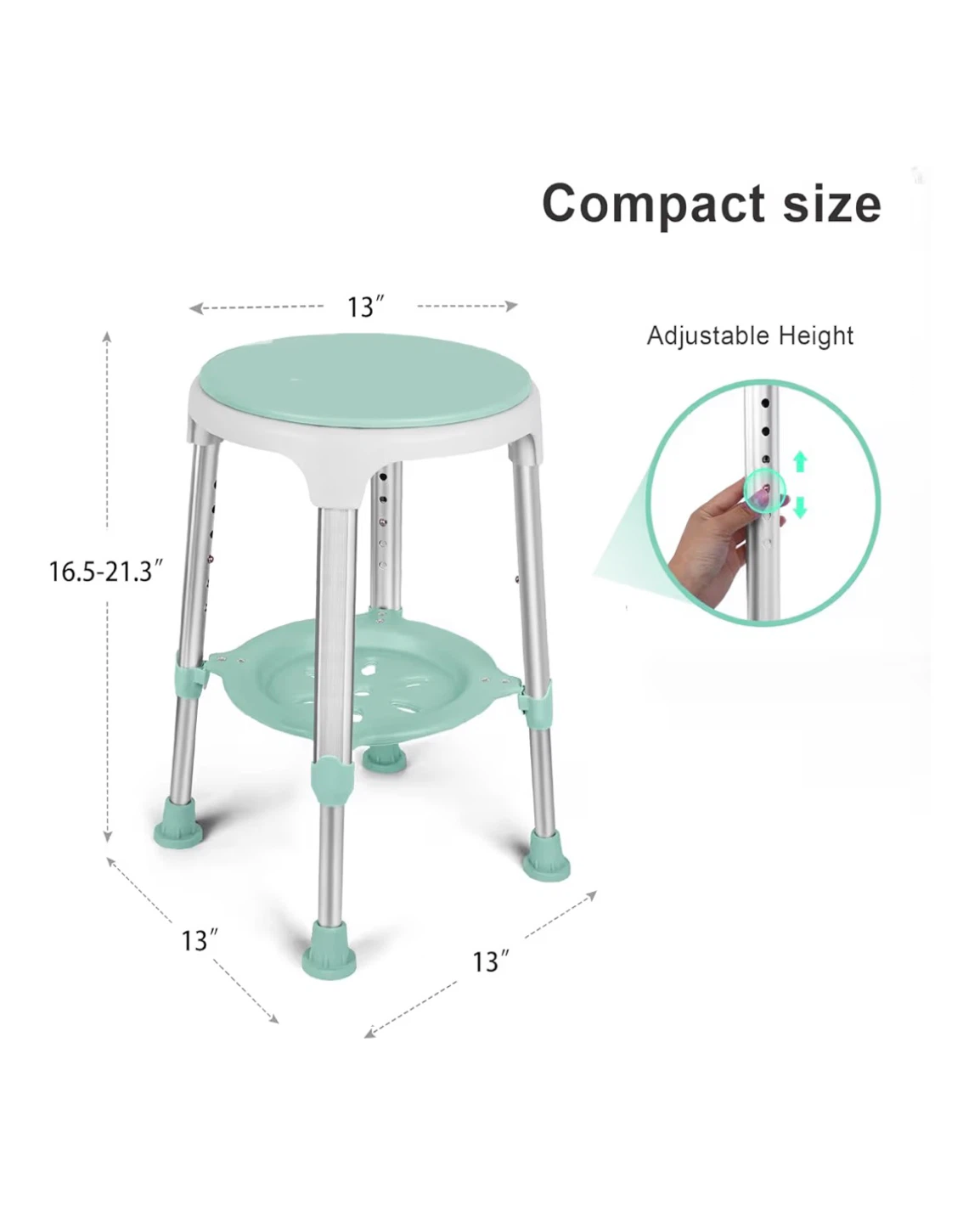 Shower Chair for Inside Shower, Swivel Shower Stools - photo 2