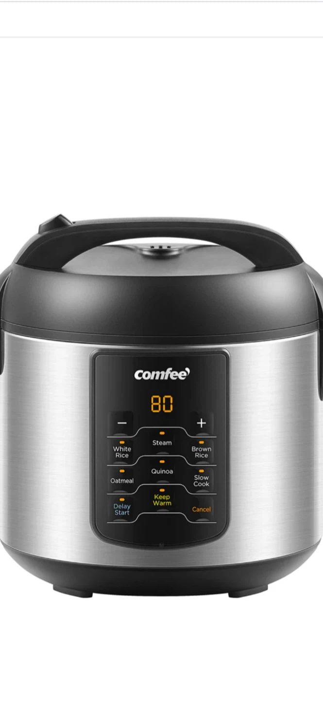 Comfee Stainless Steel Electric Rice Cooker - 4 Cups
