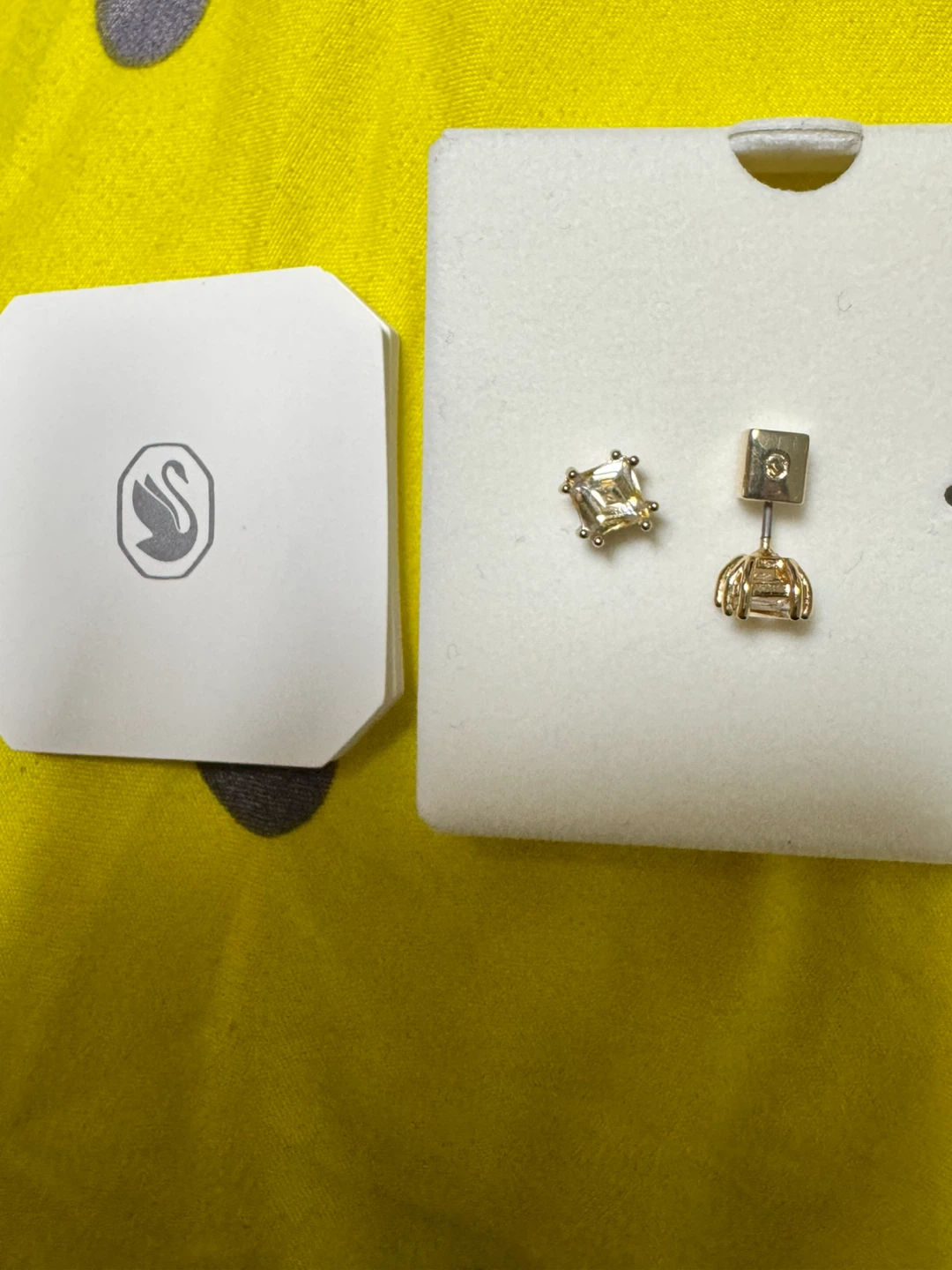 Swarovski Square Crystal Stud Earrings - photo 3