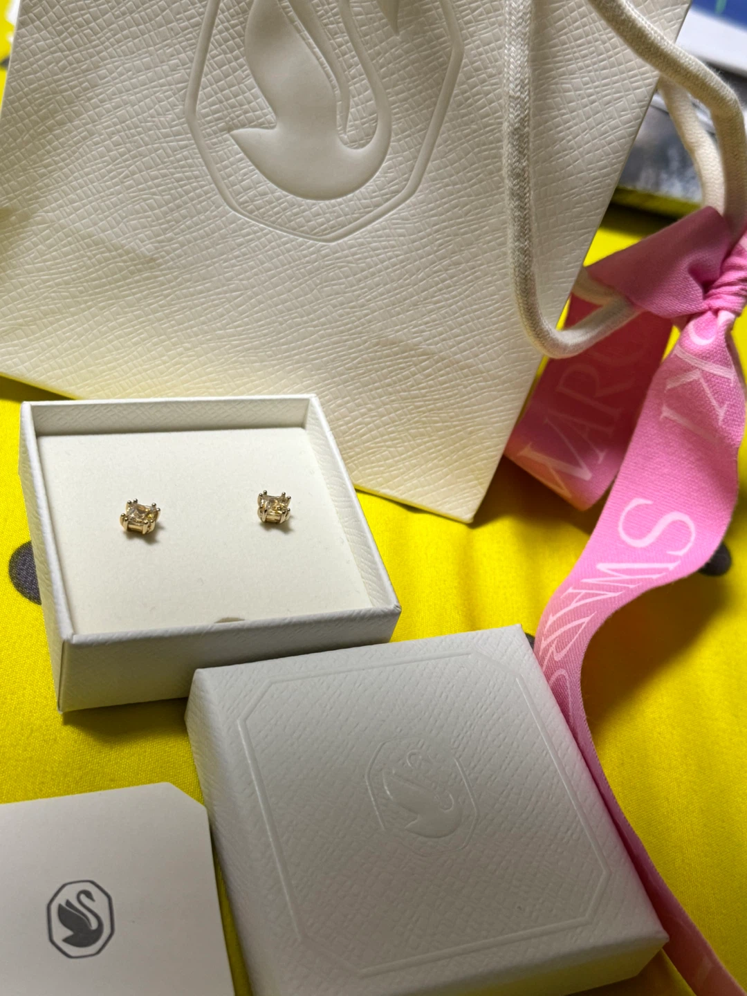 Swarovski Square Crystal Stud Earrings