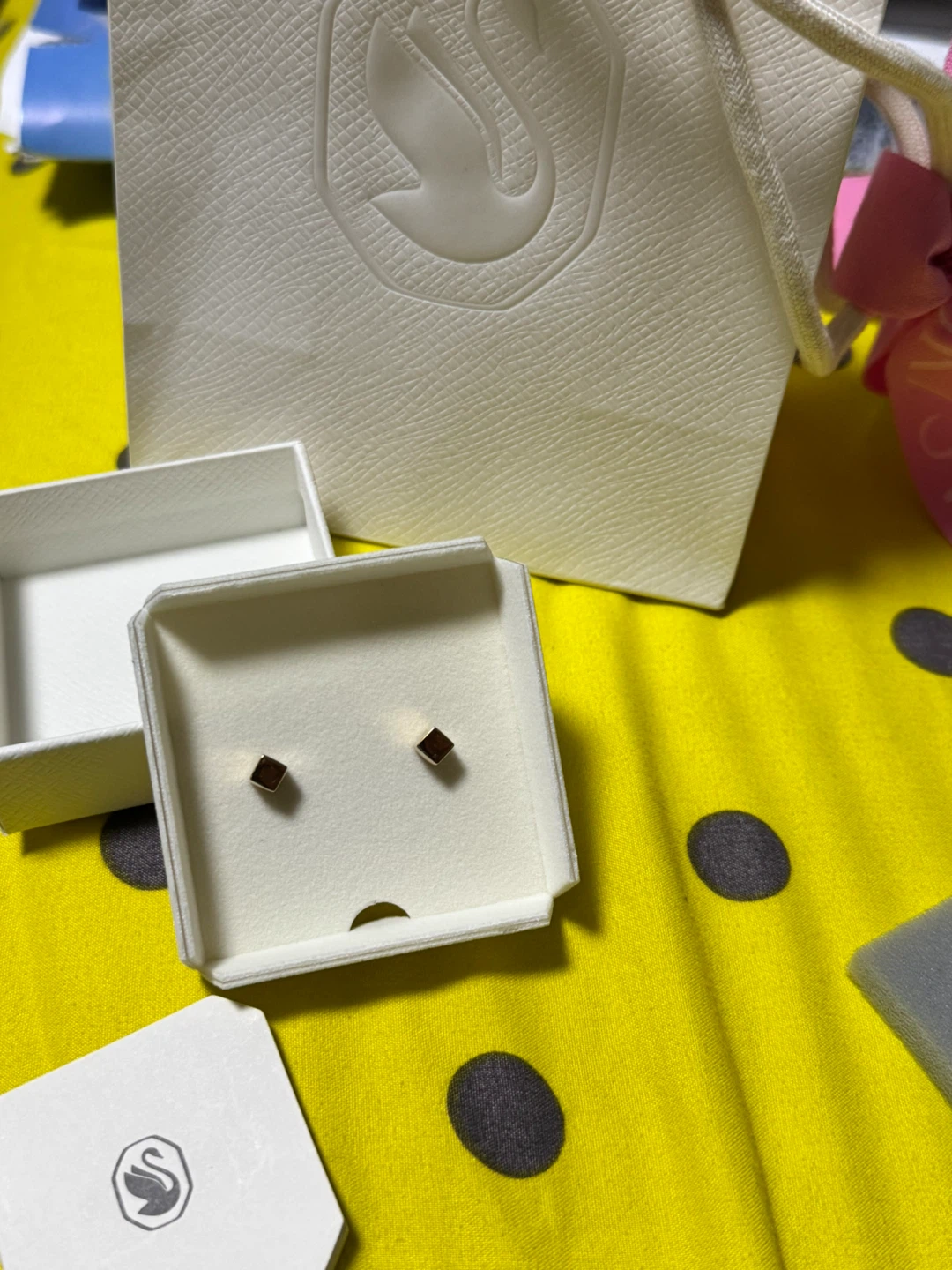 Swarovski Square Crystal Stud Earrings - photo 4