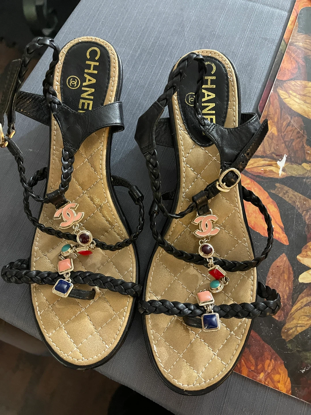 Woman’s sandals size 38 good for petite skinny foot