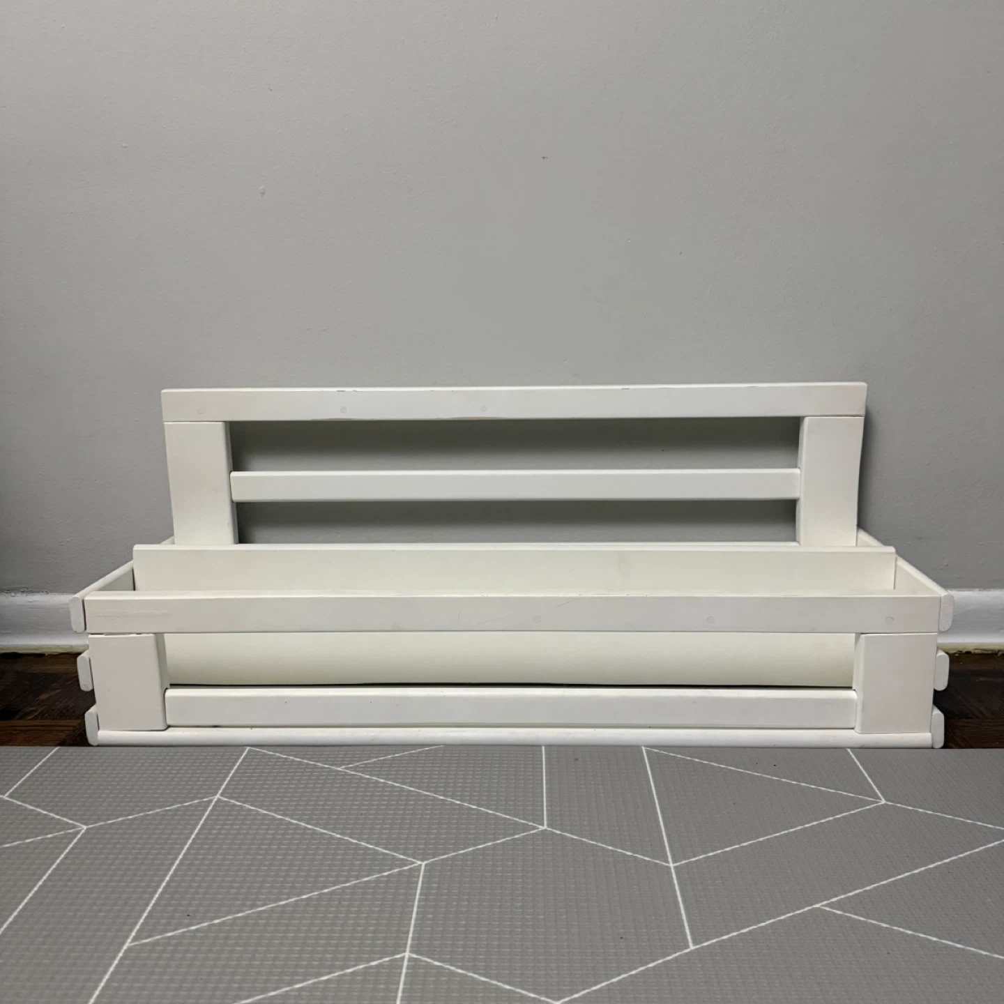 Homebuilt White Wooden Bookshelf for Kids - photo 3