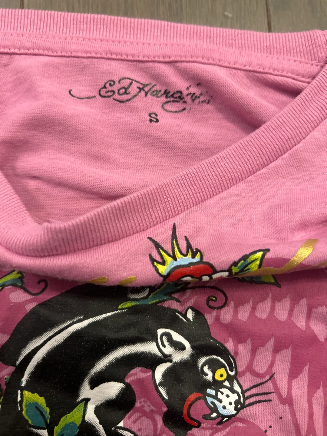 Ed Hardy Pink Panther Long Sleeve Shirt Size S - photo 2
