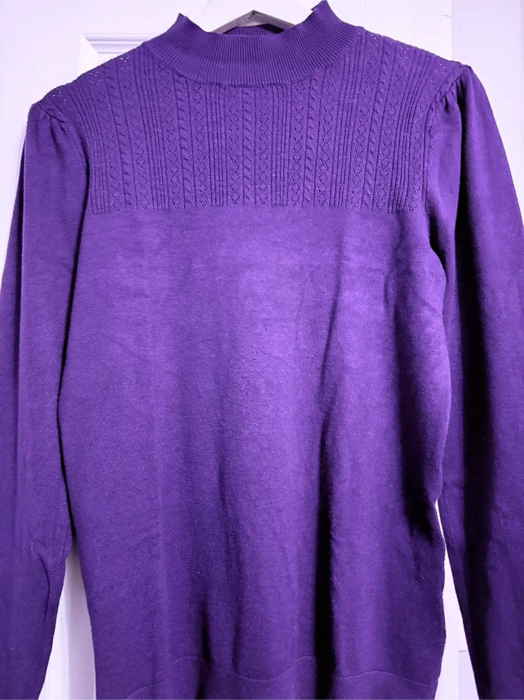 Purple Suzy Shier Mock Neck Sweater - photo 3