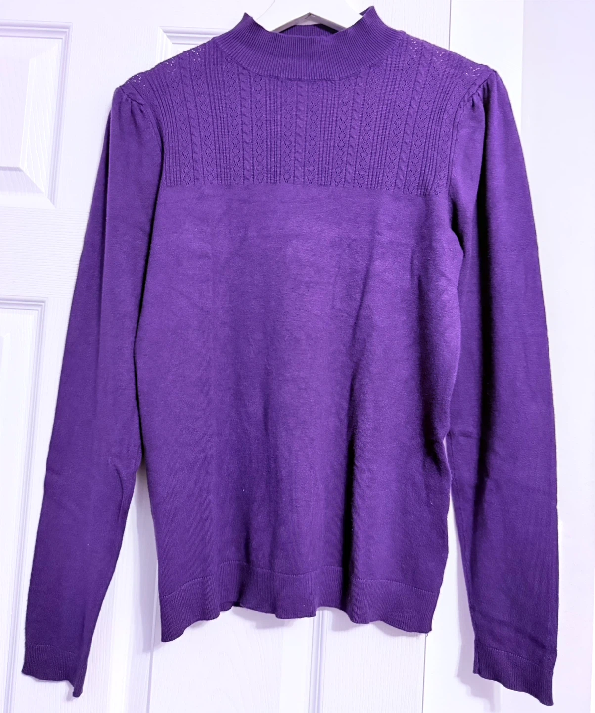 Purple Suzy Shier Mock Neck Sweater - photo 2