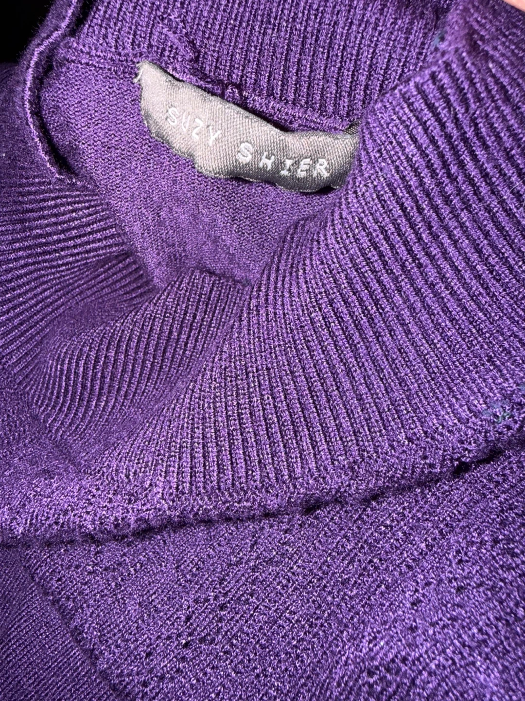Purple Suzy Shier Mock Neck Sweater - photo 5
