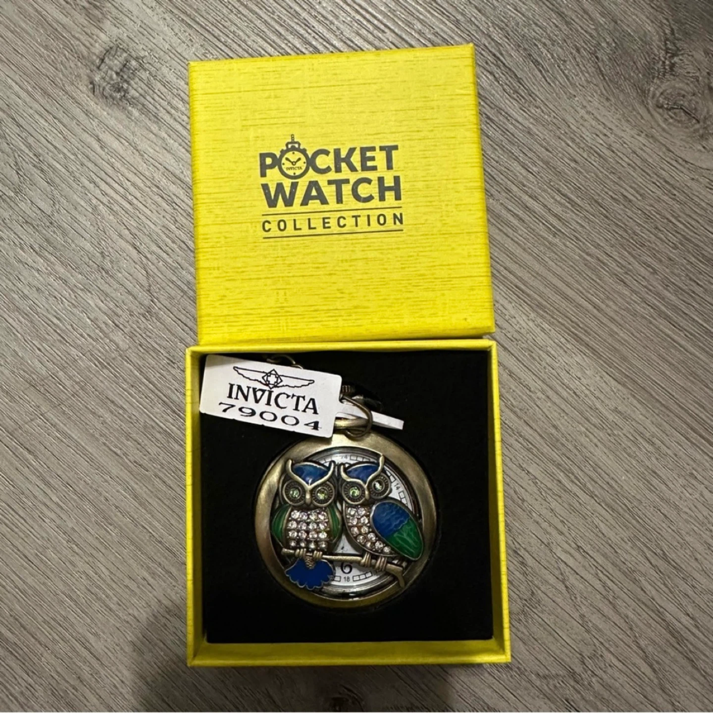 Invicta Vintage Pocket Watch - Owls Rhinestone 47mm - photo 3