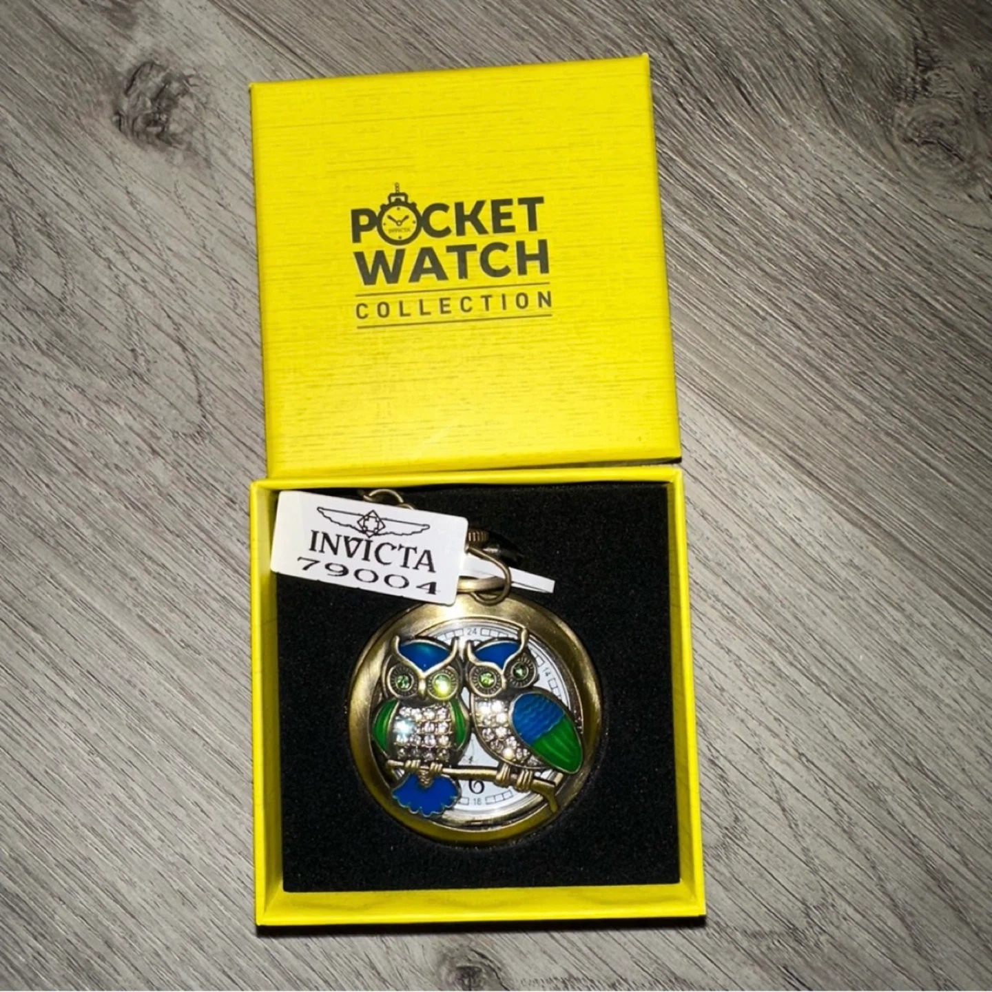 Invicta Vintage Pocket Watch - Owls Rhinestone 47mm - photo 2