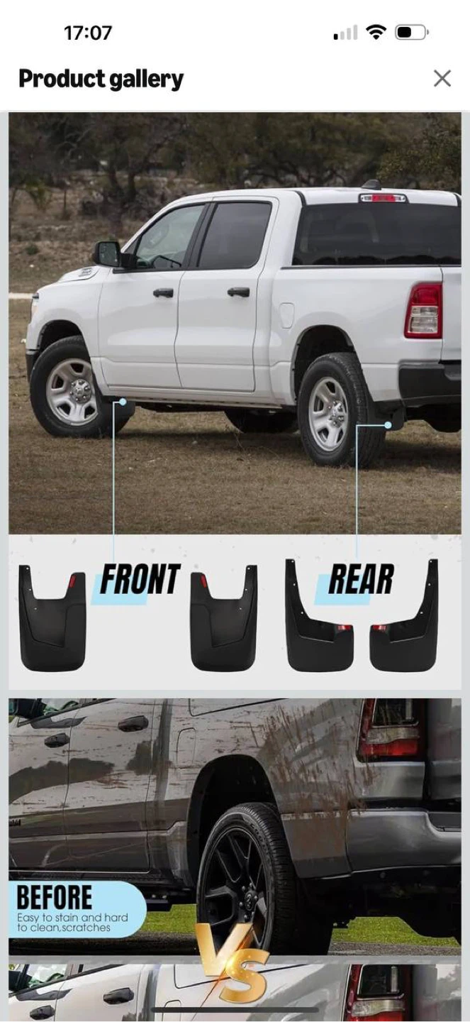 Dacalo Mud Flaps Set (Ram 1500 2019–2024 New Body Style) – NEW - photo 3