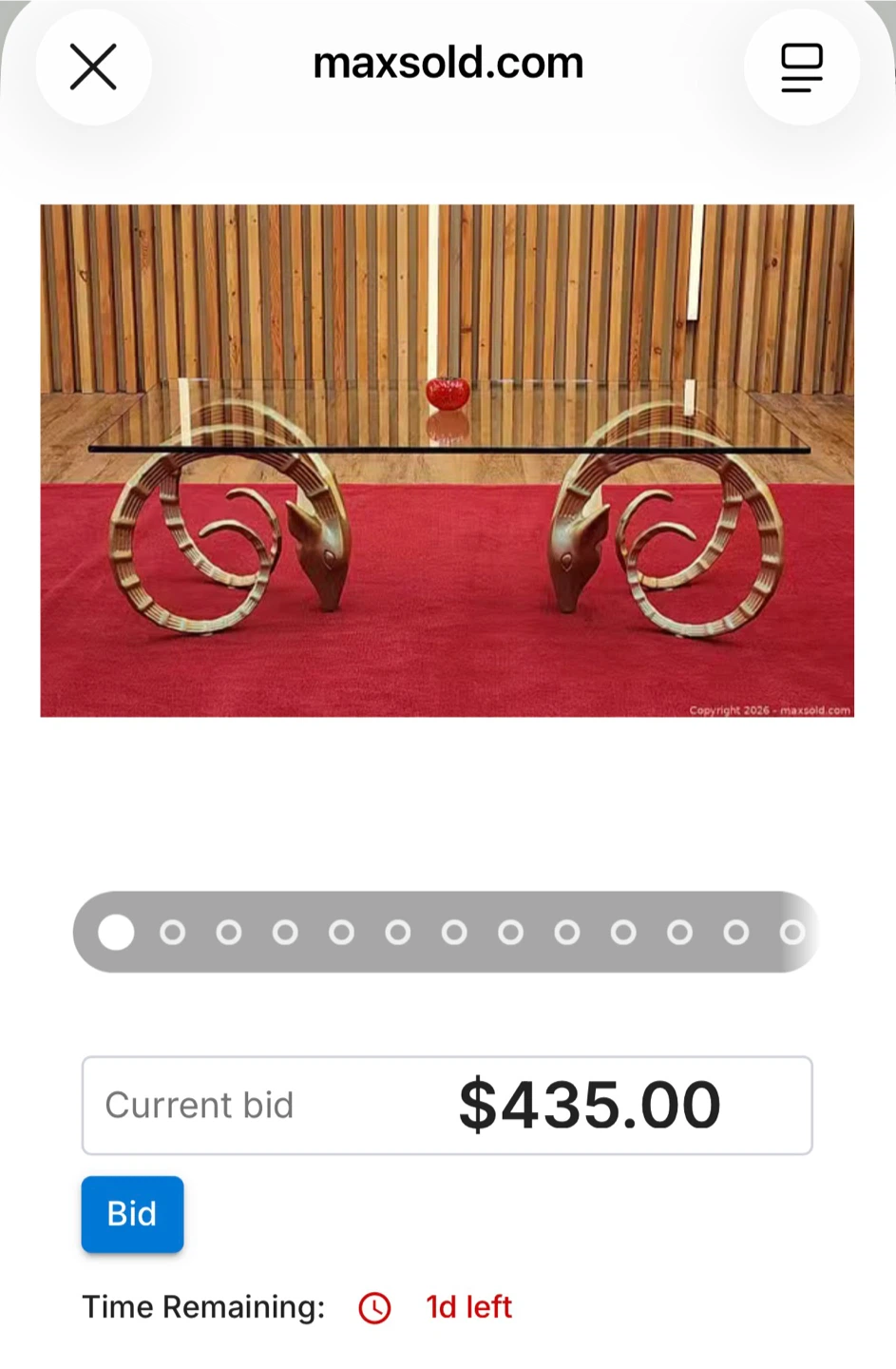 Heavy Cast Metal Ram Head Table Base - photo 5
