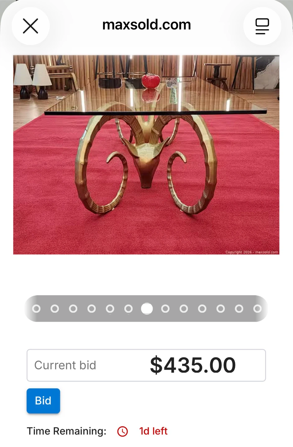 Heavy Cast Metal Ram Head Table Base - photo 4