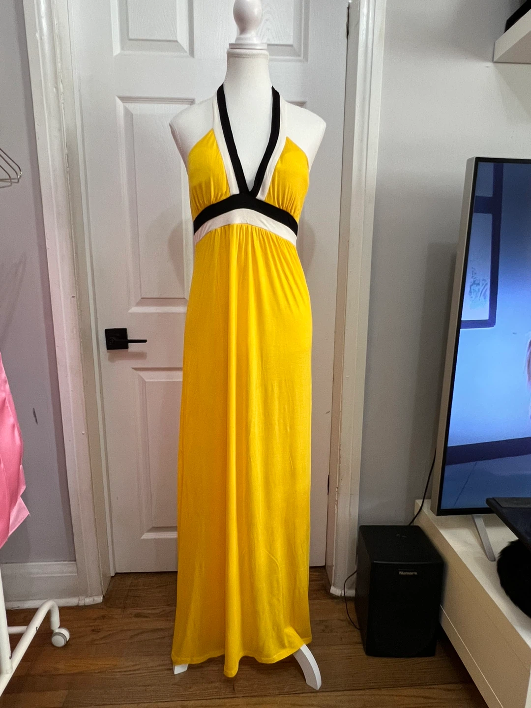 Yellow Halter Maxi Dress