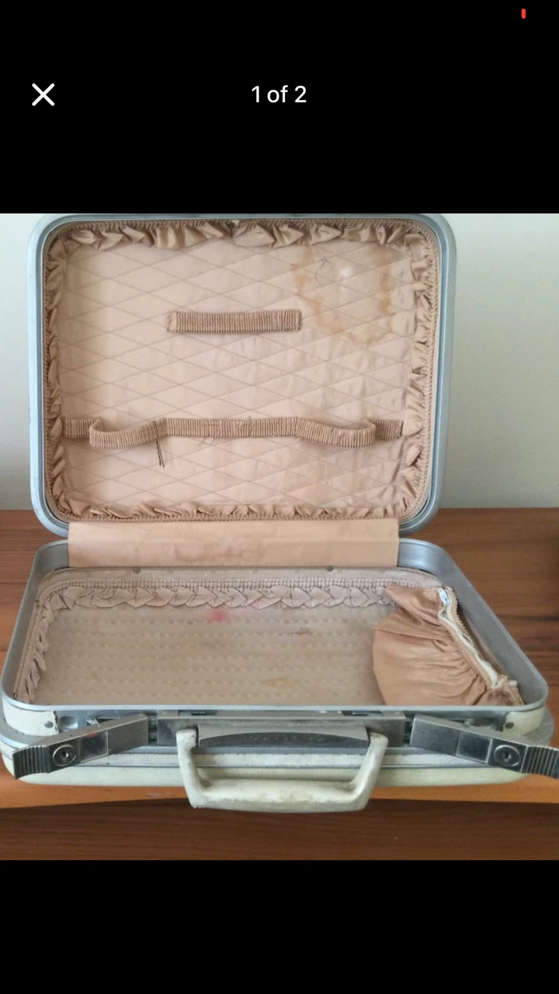 Vintage Cream Suitcase