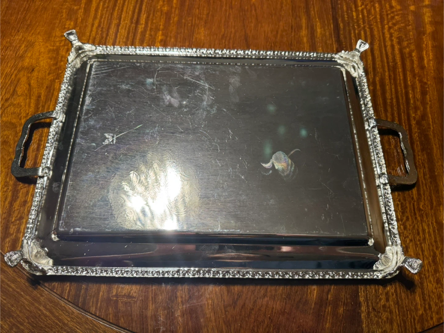 Vintage Silver Plated Serving Tray - photo 2