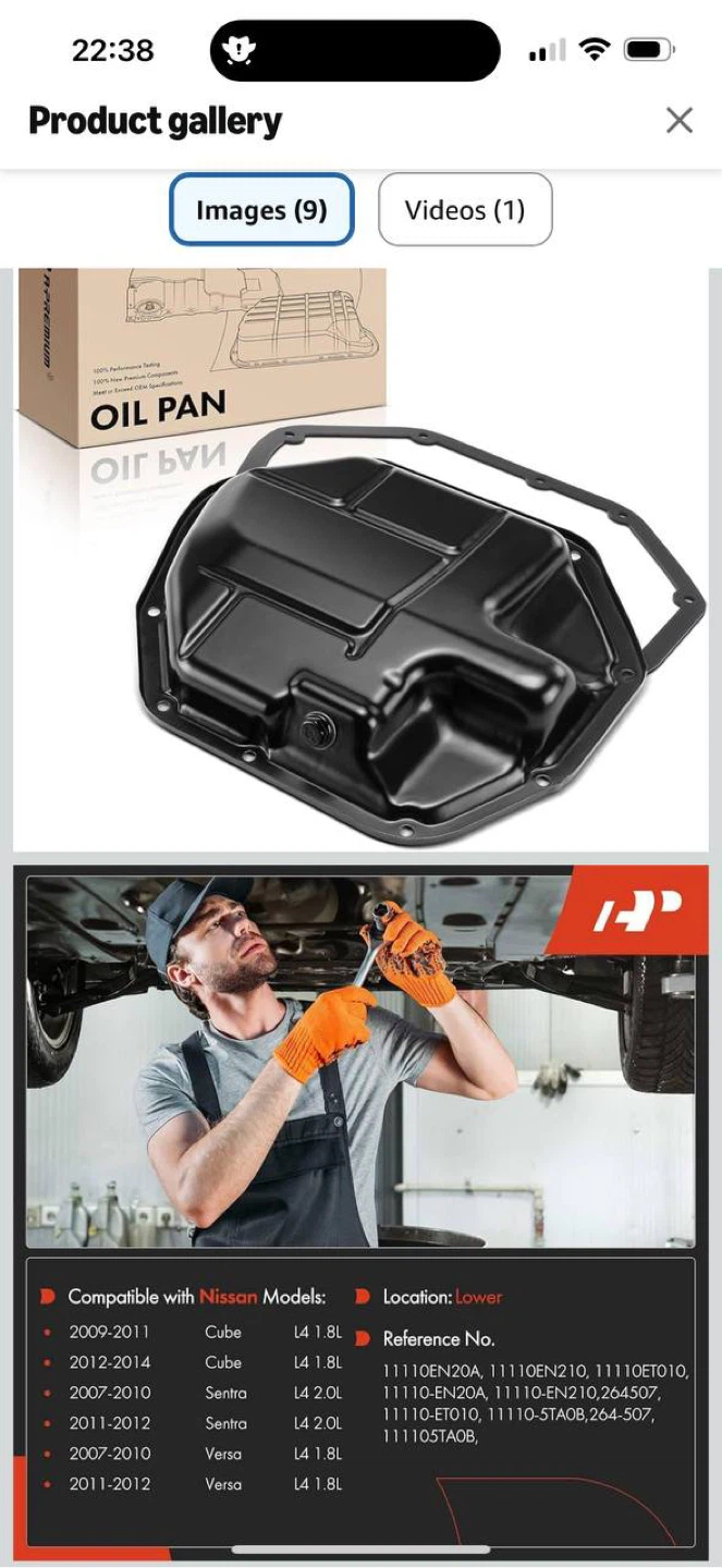 A-Premium Oil Pan Sump Kit Nissan cube/sentra/versa(E