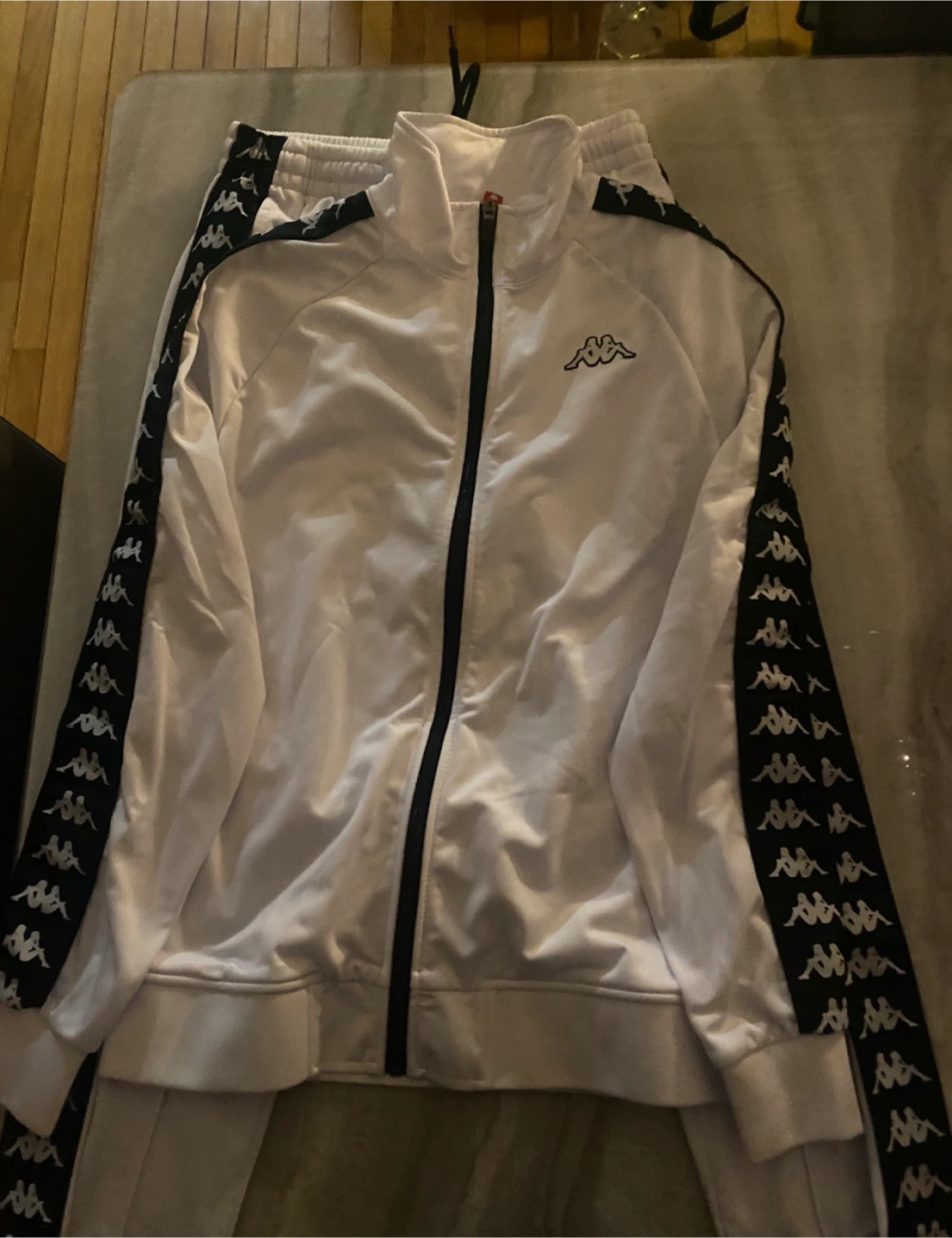 Kappa Tracksuit White Jacket and Pants Set