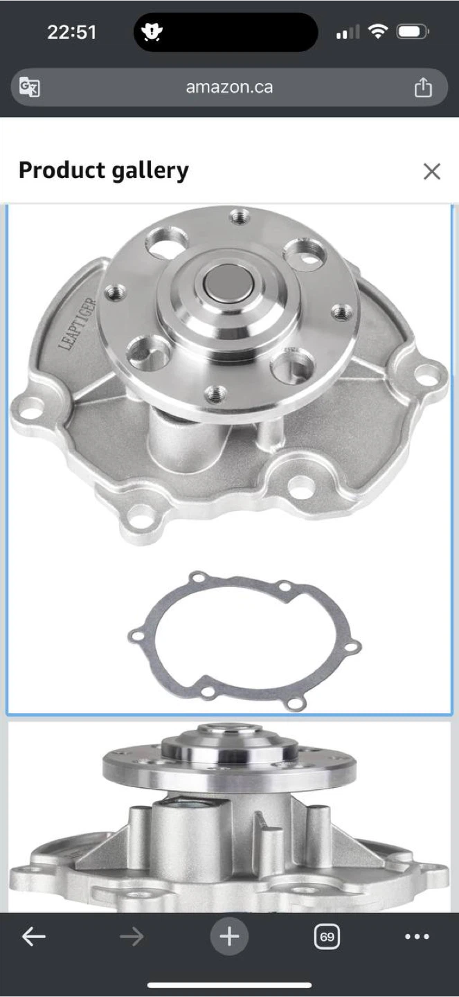 LEAPTIGER AW5103 Water Pump for Chevrolet Equinox / G