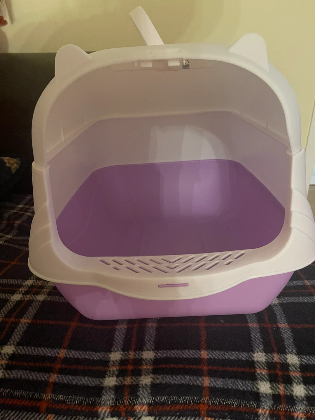 Cat Litter Box with Scoop - Pink/Purple