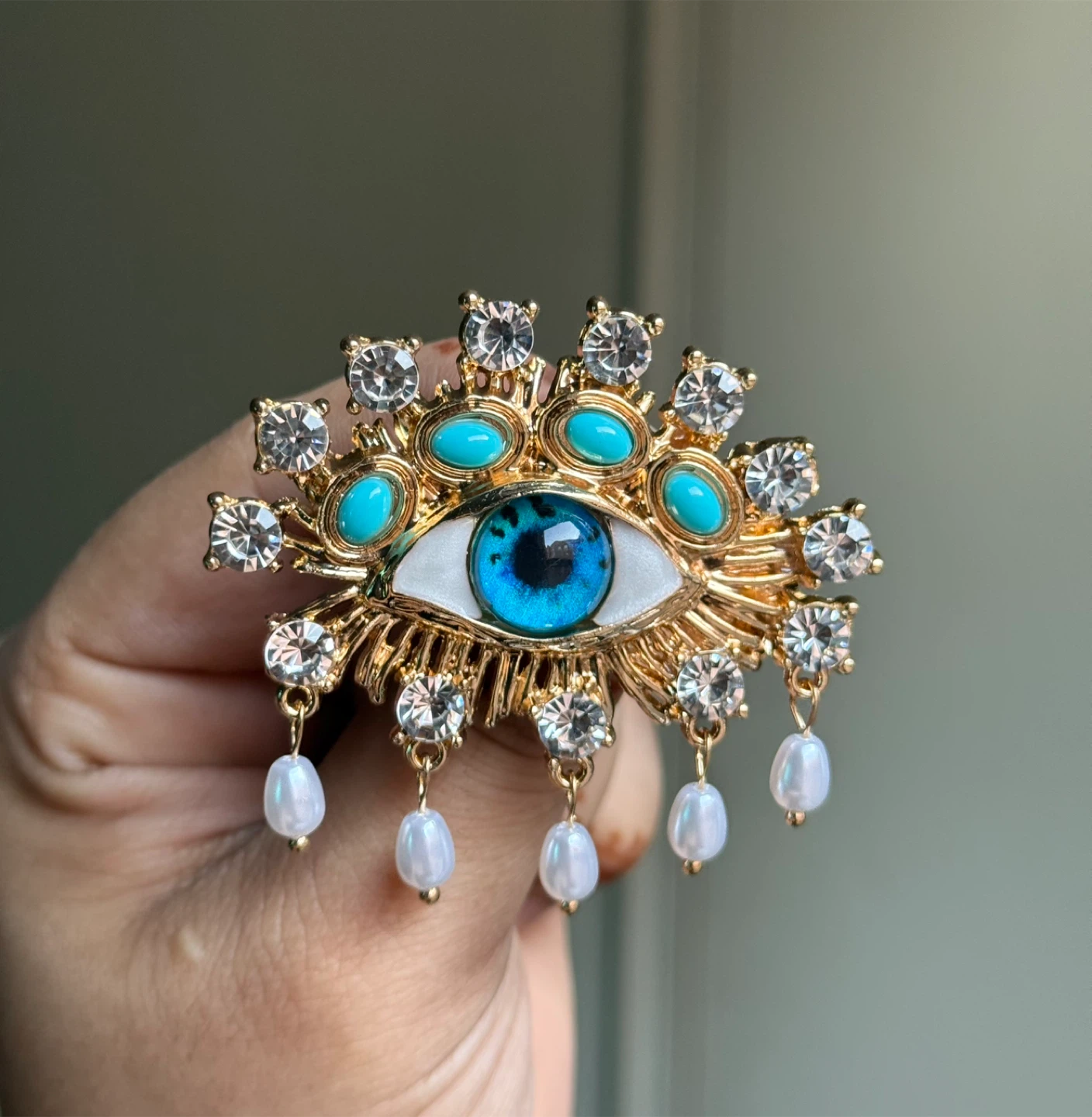 Schiaparelli Inspired Eye brooch - photo 2